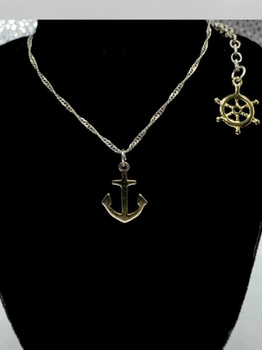 Ladies ^^^ Gold Anchor Pendant Necklace  *** Custom ^^^ Designer   *^*